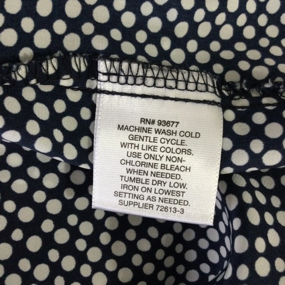 Liz Claiborne Black and White Blouse Button Down Shirt - Picture 4 of 7